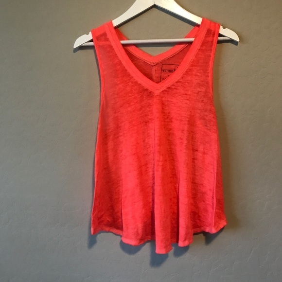 Free People Neon Orange Tank Top - Picture 3 of 7